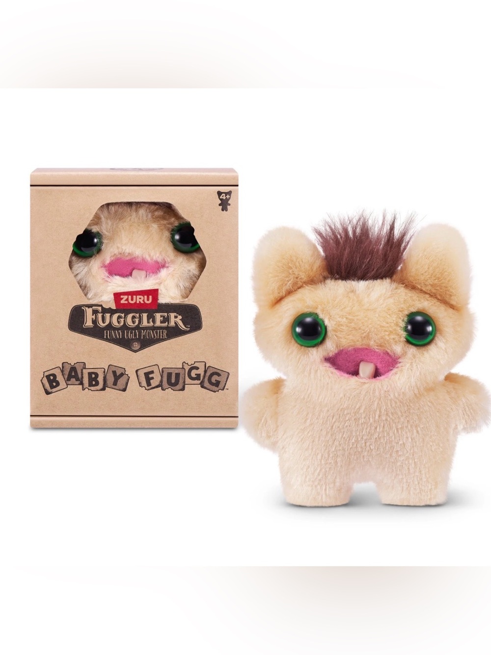 ZURU Fuggler Baby Fugg Plush Toy - Tan with Green Eyes
